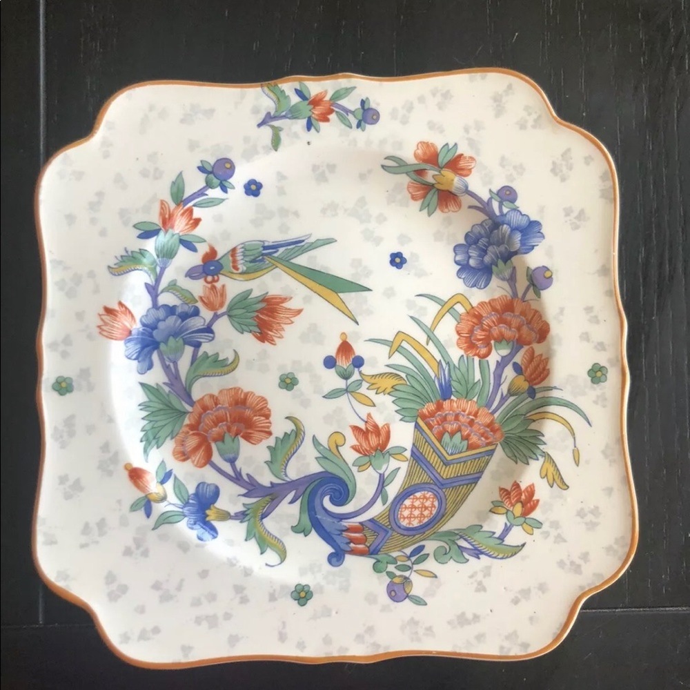 Crown Ducal Asian inspired plate vintage